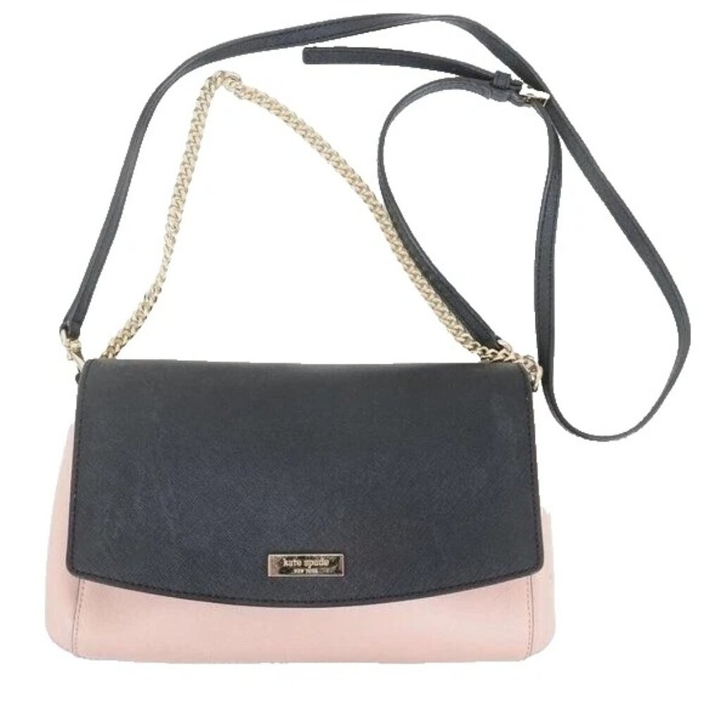 KATE SPADE Greer Laurel Way Convertible Shoulder Crossbody Flap Bag Pink Purse
